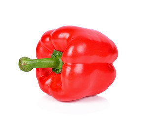 Red Bell pepper isolated on white background