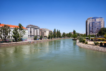 Danube Canal in City of Vienna, Austria