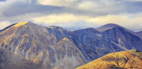 Close up on mountain in Ladakh, India. Ladakh is the highest plateau in the state of Jammu & Kashmir, with much of it being over 3,000m.