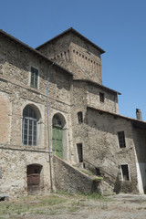 Fototapeta na wymiar Rural castle near Torrechiara (Italy)
