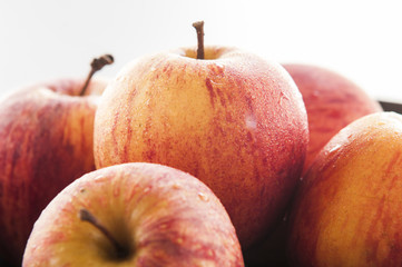 Red juicy apples