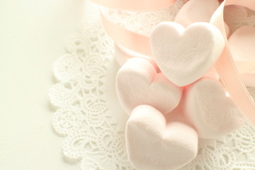 Fototapeta premium heart shaped marshmallow