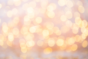Abstract gold bokeh. Christmas and new year theme background.