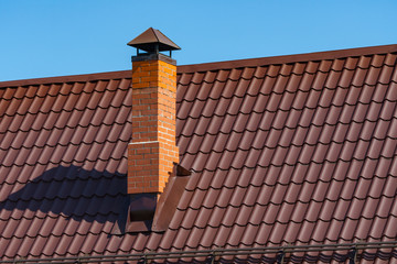 brick chimney pipe at home