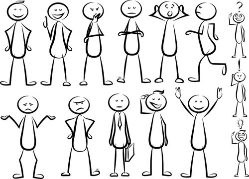 Stickman - Various Positions Vector Set