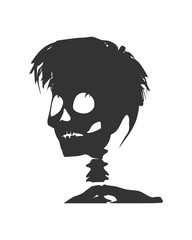 Anatomic Skull. Detailed illustration of human skull.