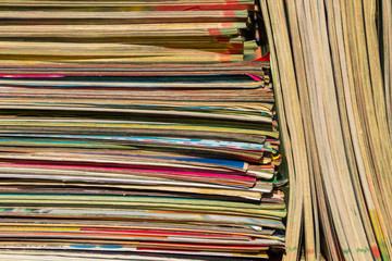 Stack of the old journals for background