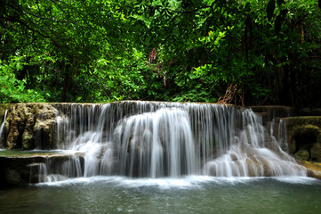 Fototapeta na wymiar Huay Mae Khamin Waterfall - Kanchanaburi province, Thailand