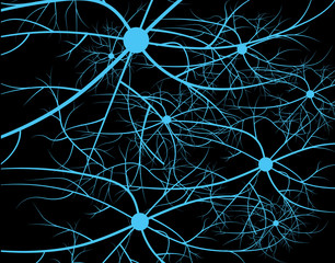 Nerve cells of the human. Strand molecule structure. Genetic and chemical compounds