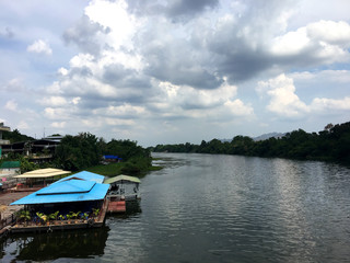 Khwae Yai River - seeing scene and view from the bridge 