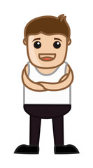 Happy Man Character