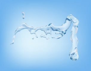 Water splash on transparent background.