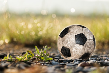 Black and white soccer ball