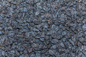 
dried grapes sultana as background