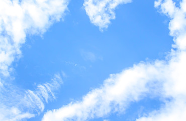 Blue sky with white clouds