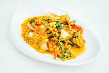 Fried crab curry powder