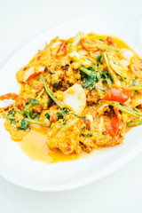 Fried crab curry powder