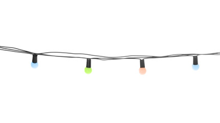 Christmas garland on white background