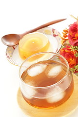 iced roasted barley tea and jelly