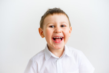 Boy showing emotions