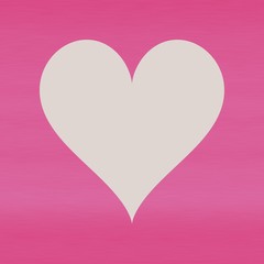 Pastel bright pink gradient background with light empty heart