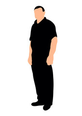 isolated silhouette of man, vector,