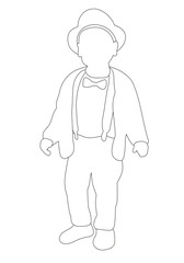  outlines boy stands