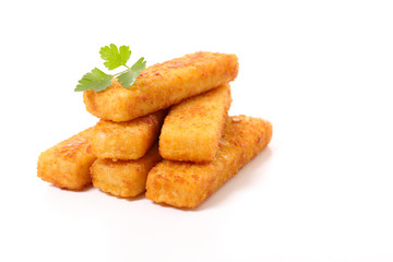 fish stick isolated on white background
