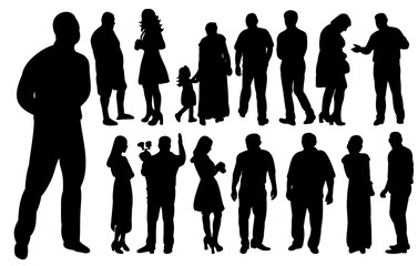  set of people silhouettes, collection