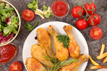 grilled chicken leg
