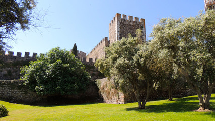 Fototapeta na wymiar The Castle of Beja, a medieval castle in the Portuguese city of Beja, in the Alentejo region.