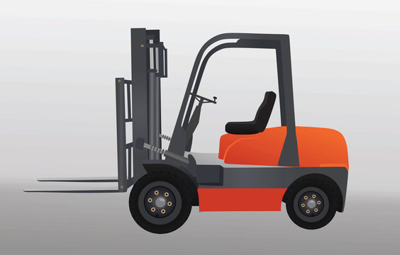 Forklift isolated. vector illustration