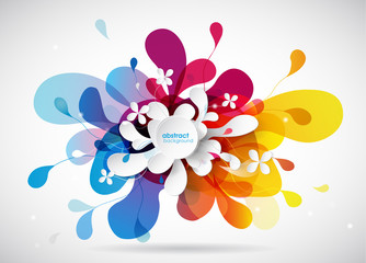 Abstract colored flower background with colorful petals.