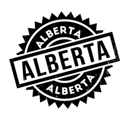 Alberta rubber stamp. Grunge design with dust scratches. Effects can be easily removed for a clean, crisp look. Color is easily changed.