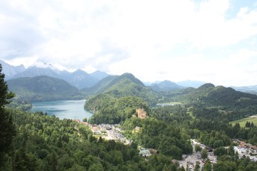 Fototapeta na wymiar Lake in Bavarian Alps