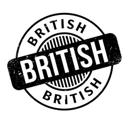 British rubber stamp. Grunge design with dust scratches. Effects can be easily removed for a clean, crisp look. Color is easily changed.