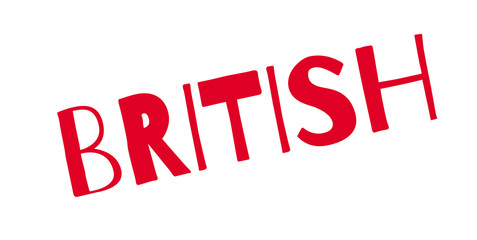 British rubber stamp. Grunge design with dust scratches. Effects can be easily removed for a clean, crisp look. Color is easily changed.