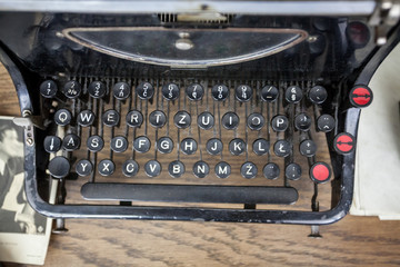 Original vintage typewriter used in 1940's in Central Europe