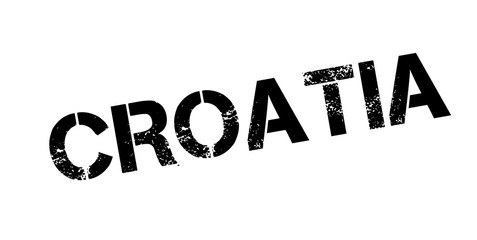 Croatia rubber stamp. Grunge design with dust scratches. Effects can be easily removed for a clean, crisp look. Color is easily changed.