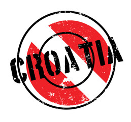 Croatia rubber stamp. Grunge design with dust scratches. Effects can be easily removed for a clean, crisp look. Color is easily changed.