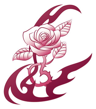blossom rose flower tattoo