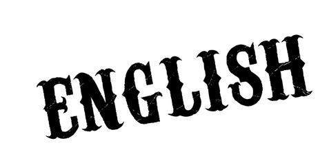English rubber stamp. Grunge design with dust scratches. Effects can be easily removed for a clean, crisp look. Color is easily changed.