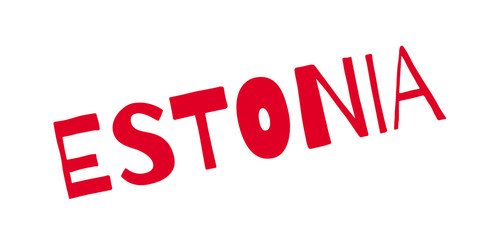 Estonia rubber stamp. Grunge design with dust scratches. Effects can be easily removed for a clean, crisp look. Color is easily changed.