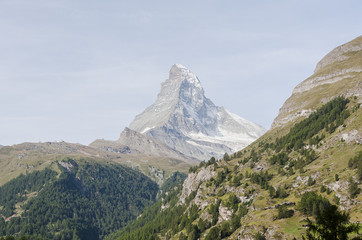 Zermatt, Alpen, Wallis, Matterhorn, Schweizer Berge, Walliser Alpen, Wanderweg, Trockener Steg, Furi, Zmutt, Wanderweg, Bergbahn, Sommer, Schweiz