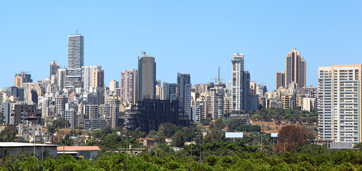 Naklejka premium Bejrut Skyline, Liban