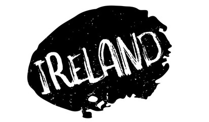 Ireland rubber stamp. Grunge design with dust scratches. Effects can be easily removed for a clean, crisp look. Color is easily changed.