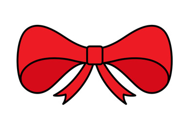 Christmas Ribbon Bow Vector