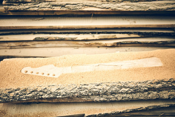 Manufacture of guitars of the Ukrainian brand Woodstock.