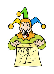 Funny Joker Showing 1st April Banner