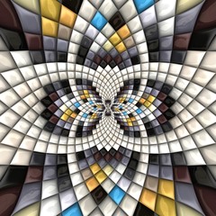 Naklejka premium 3D render of puff pixels colorful ornament background